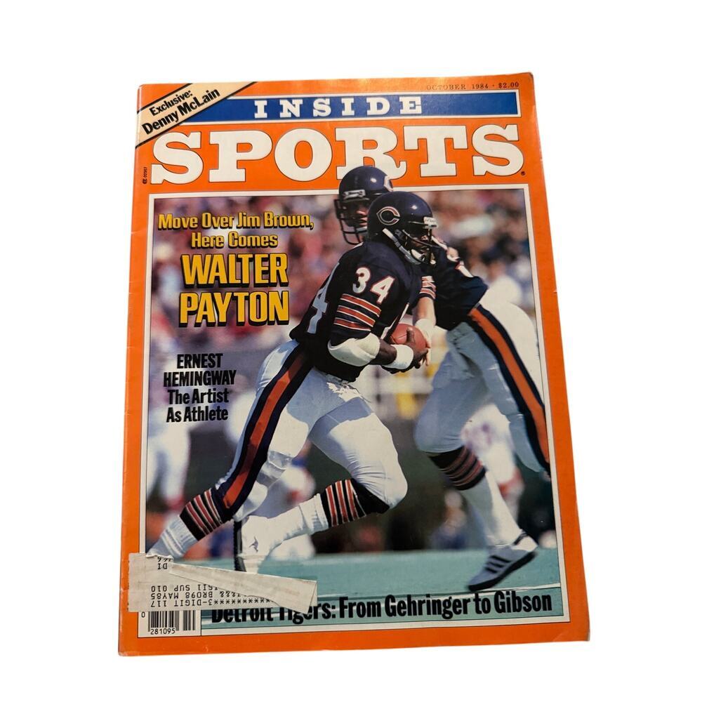 Inside Sports Magazine Oct 1984 Walter Payton Chicago Bears Cover